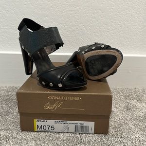 Donald Pliner heels with rivets and details like only Pliner does!